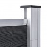 Set de valla 10 cuadradas + 1 oblicua WPC gris 1830x186 cm 5
