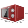 Microondas CECOTEC Proclean 20L 3110 retro rojo 3