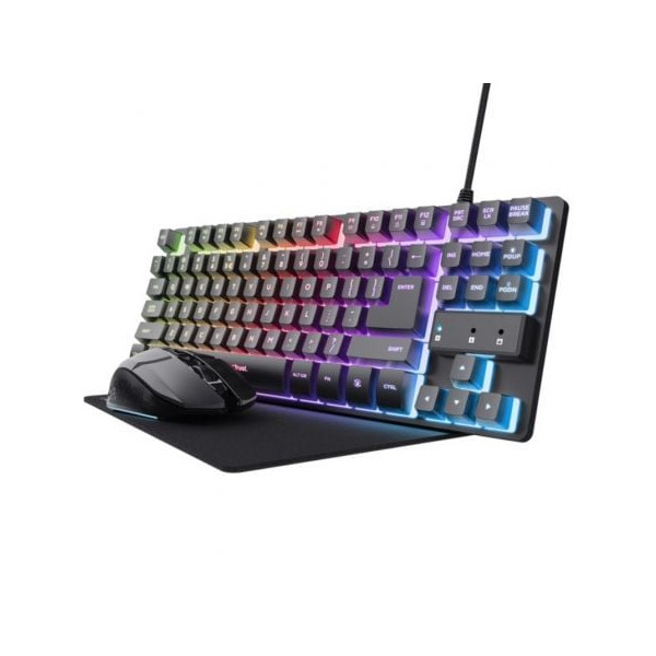 Pack Gaming Trust gaming GXT 794 teclado RGB + ratón RGB + alfombrilla D