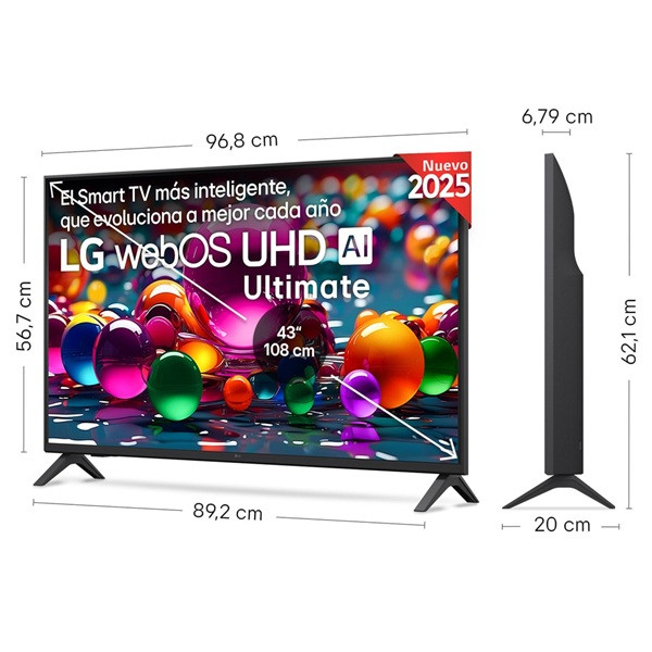 Smart TV LG 43" LED 4K Ultra HD 43UA74006LB preto M 2
