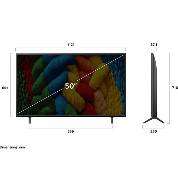 Smart TV LG 50" LED 4K Ultra HD 50NANO80A6B negro M 3