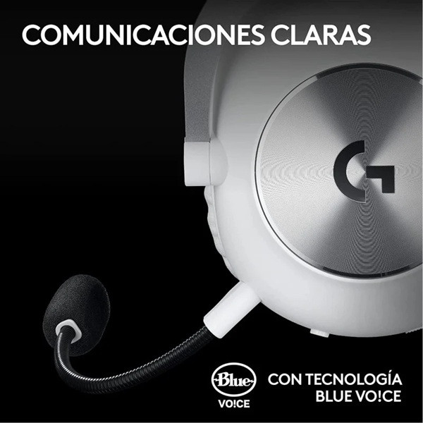 Auscultadores para jogos com microfone Logitech G Pro X 2 lightspeed branco M 4