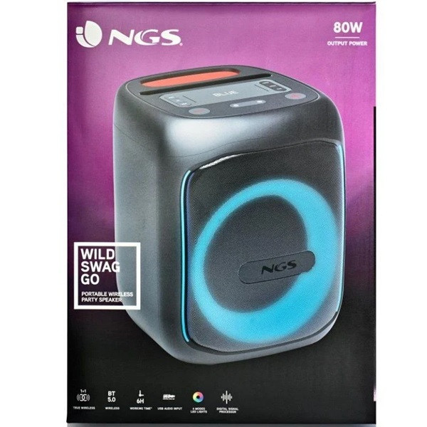 Altavoz NGS Wild Swag Go 80W preto M 5