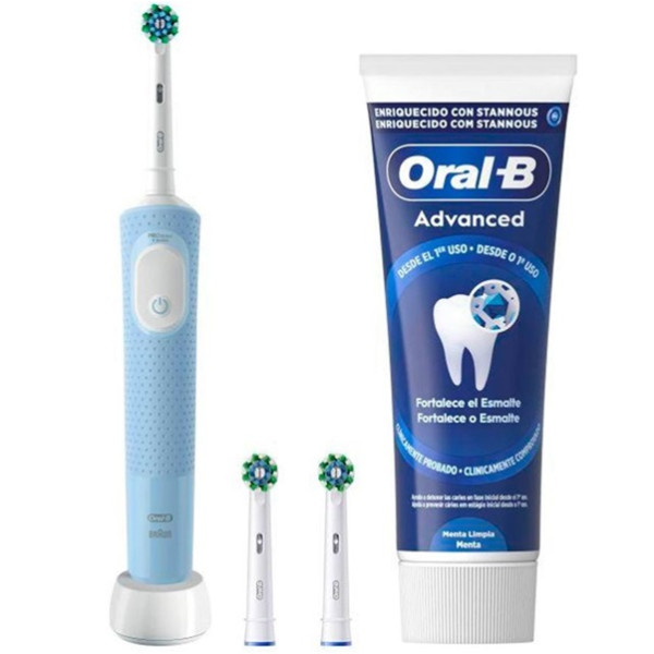 Cepillo de dientes eléctrico ORAL-B Vitality Pro + 2 cabezales Y dentifrico blanco M 2