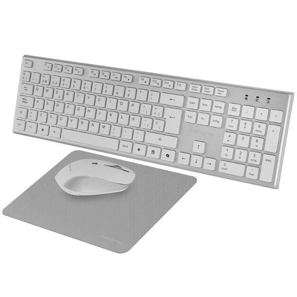 Teclado, Ratón inalámbricos y Alfombrilla Tacens ZENITH gris M 2