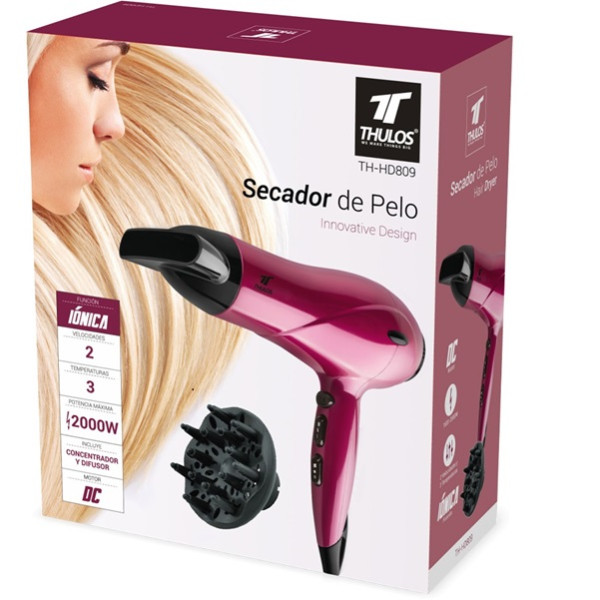 Secador de pelo Thulos TH-HD809 rosa/preto M 5