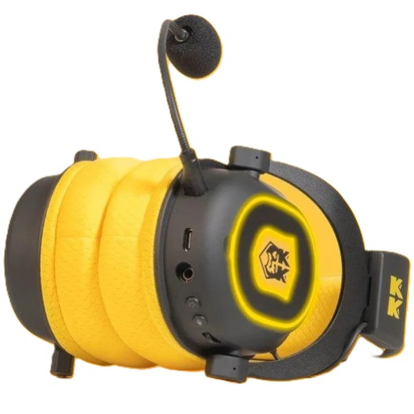 Auriculares Gaming con micrófono Blade Kings League negro/amarillo M 3