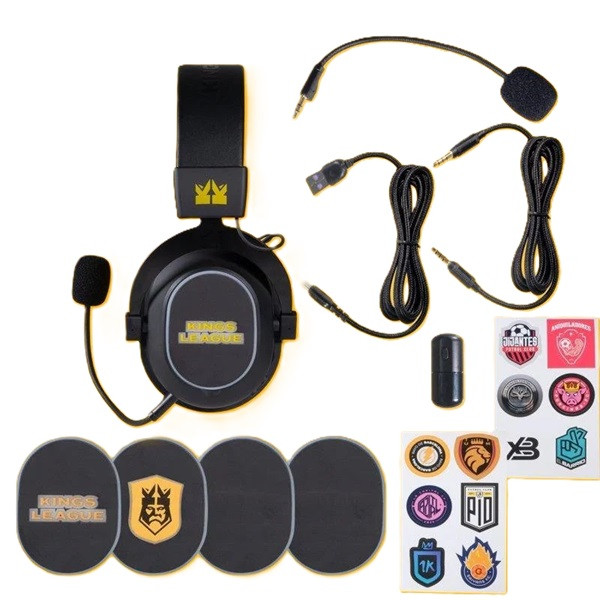 Auriculares Gaming con micrófono Blade Kings League negro/amarillo M 4