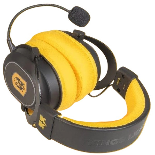 Auriculares Gaming con micrófono Blade Kings League negro/amarillo M 5
