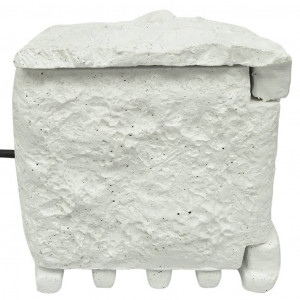 Unidade de jardim com 4 tomadas à prova de água resina branco H