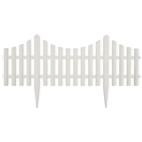 Divisória de relvado 17 pcs 10 m branco M 2