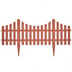 Bordes separadores de césped 17 uds 10 m marrón H