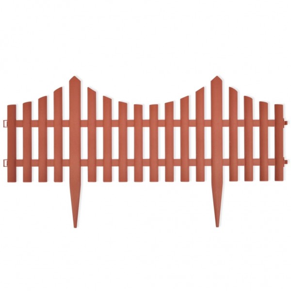 17 pcs divisórias de relvado 10 m castanho M 2