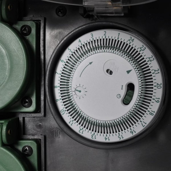 Tomada de jardim em forma pedra falsa com temporizador M 2