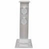 Columna con enchufes para el jardín acero inoxidable negro 2