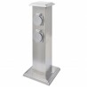 Columna con enchufes para el jardín acero inoxidable negro 3