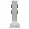 Columna con enchufes para el jardín acero inoxidable negro 4