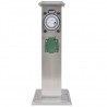 Columna de acero inoxidable con enchufe y temporizador para el jardín 2