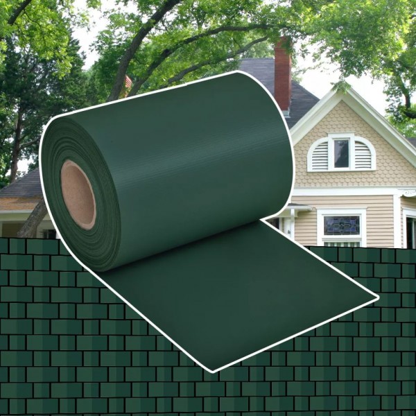 Panel de valla de PVC verde 70x0.19 m D