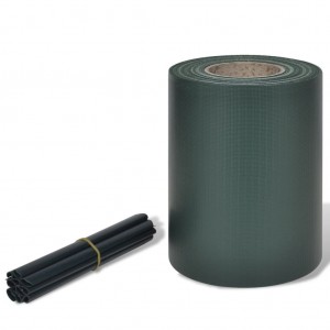 Painel de privacidade para jardim 70x0.19 m PVC verde H