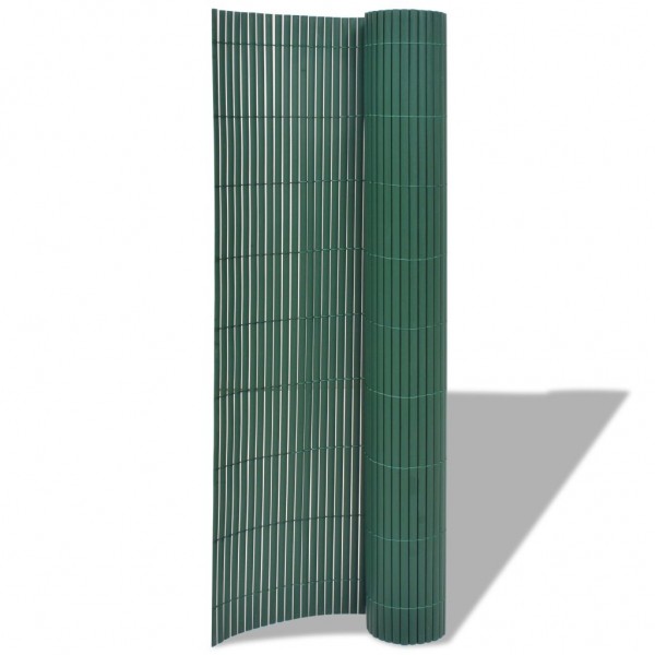 Valla de jardín de doble cara PVC verde 90x500 cm M 2