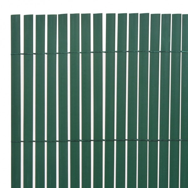 Valla de jardín de doble cara PVC verde 90x500 cm M 3
