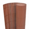 Cerca de jardim dupla face PVC 90x500 cm castanho 1
