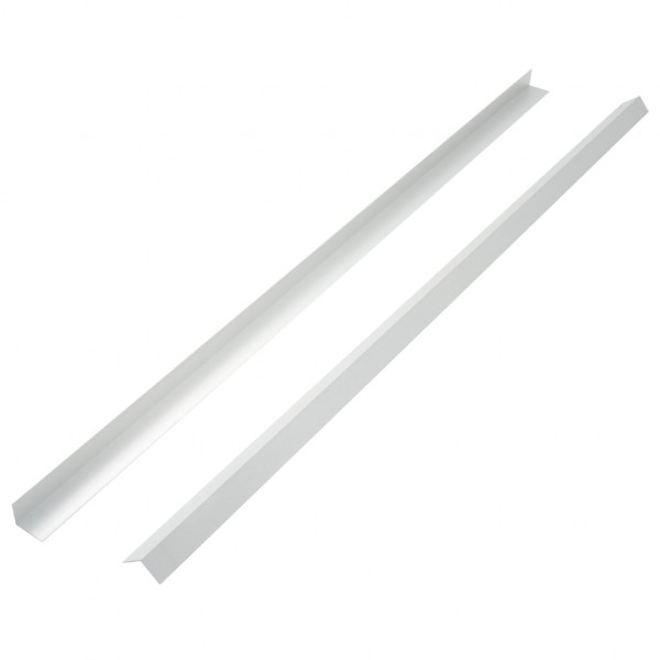 Moldura de ángulo de porche aluminio 5 unidades 170 cm plateado M 3