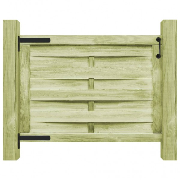 Puerta de jardín madera de pino impregnada verde 100x75 cm D
