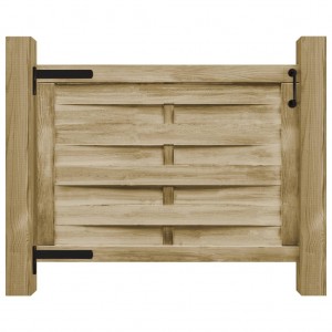 Puerta de jardín madera de pino impregnada verde 100x75 cm H
