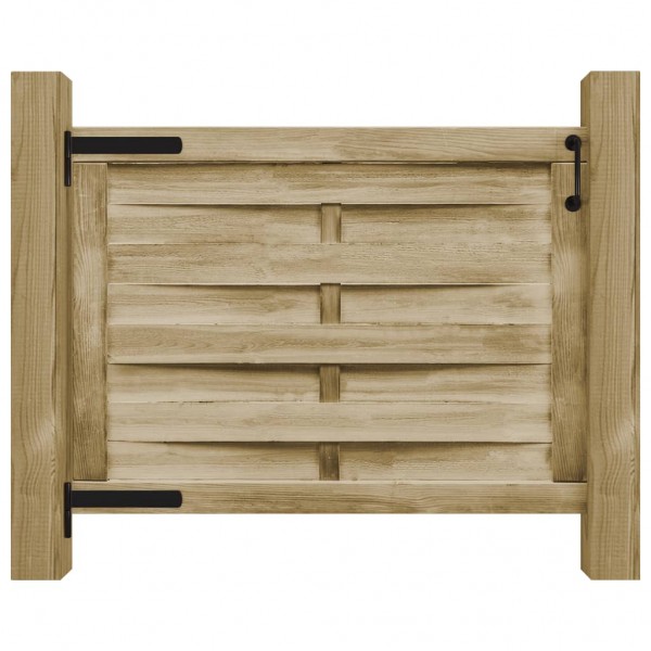 Puerta de jardín madera de pino impregnada verde 100x75 cm M 2