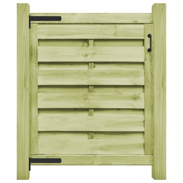 Puerta de jardín madera de pino impregnada verde 100x100 cm D