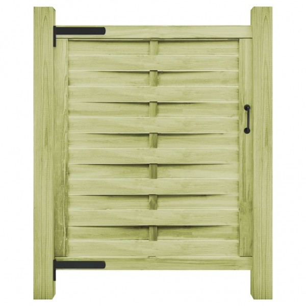 Puerta de jardín madera de pino impregnada verde 100x125 cm D
