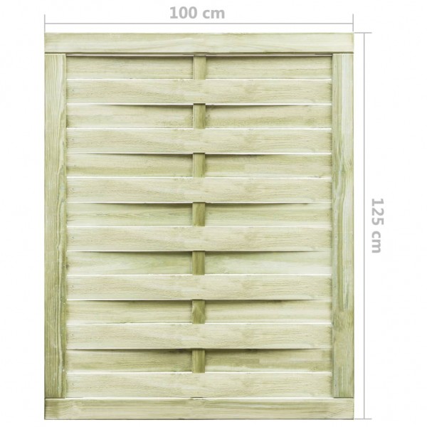 Puerta de jardín madera de pino impregnada verde 100x125 cm M 4