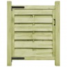 Puerta de valla madera de pino impregnada verde 100x100 cm 1