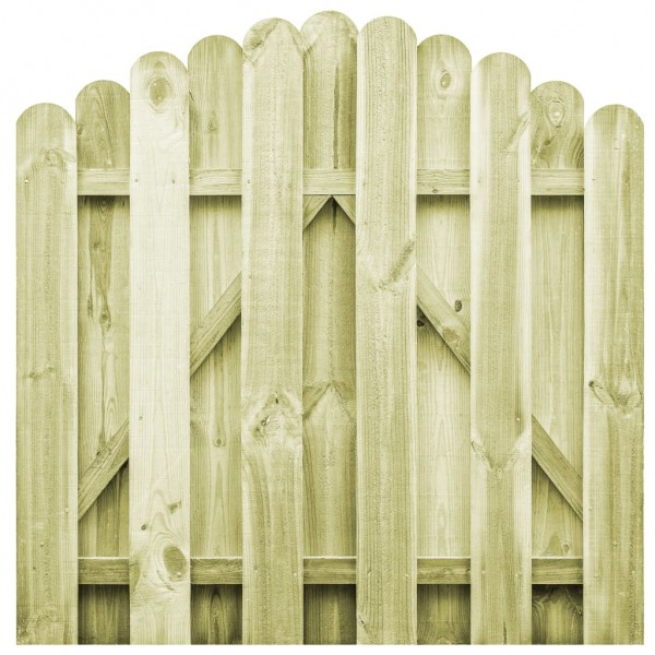Puerta de valla de madera de pino impregnada 100x100 cm D