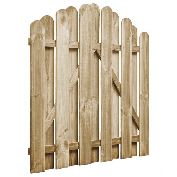Puerta de valla de madera de pino impregnada 100x100 cm M 2