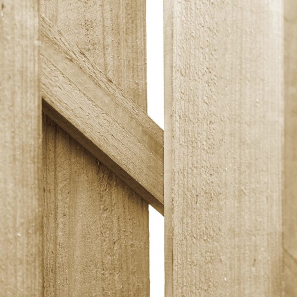 Puerta de valla de madera de pino impregnada 100x100 cm M 4