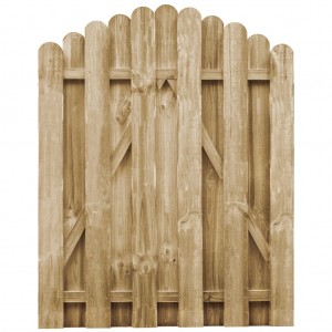 Puerta de jardín madera de pino impregnada 100x125 cm H