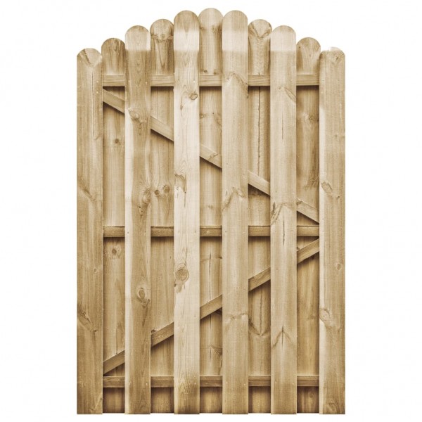 Puerta de valla de madera de pino impregnada 100x150 cm M 2