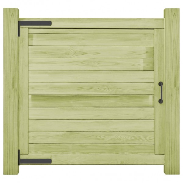 Puerta de valla de madera de pino impregnada 100x100 cm D
