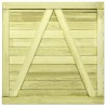Puerta de valla de madera de pino impregnada 100x100 cm 5