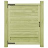 Puerta de valla de jardín madera pino impregnada 125x100 cm 1