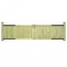 Puertas de valla madera de pino impregnada 300x75 cm 2 uds 1