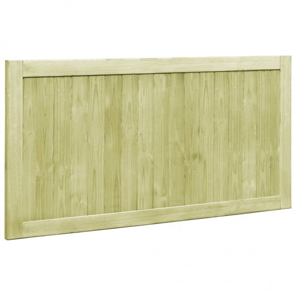 Puertas de valla madera de pino impregnada 300x75 cm 2 uds M 5