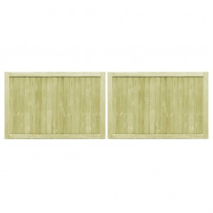 Portões de jardim 2 pcs 300x100 cm pinho impregnado H