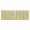 Puertas de valla madera 2 uds de pino impregnada 300x100 cm 2