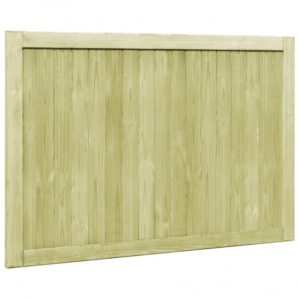 Puertas de valla madera 2 uds de pino impregnada 300x100 cm M 5
