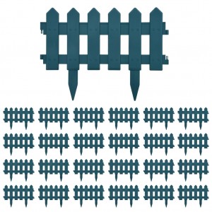 Bordes de jardín 25 unidades PP verde 10 m H