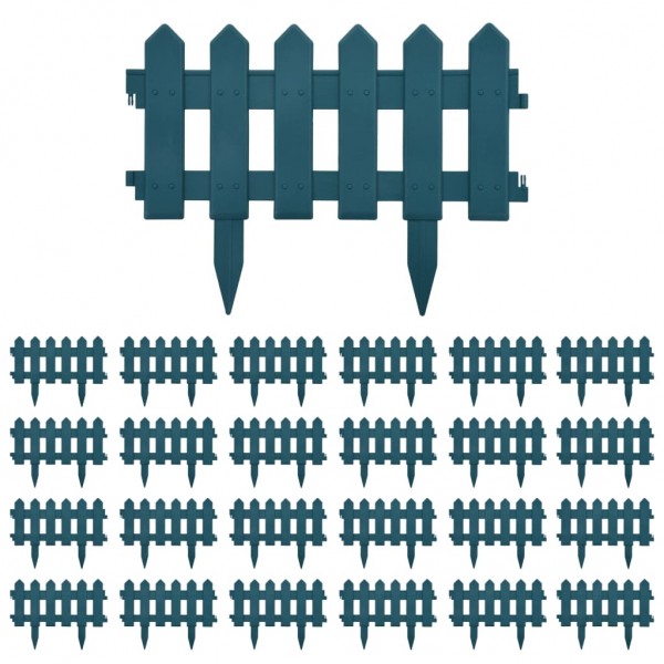 Bordas de relvado 25 pcs 10 m PP verde M 2